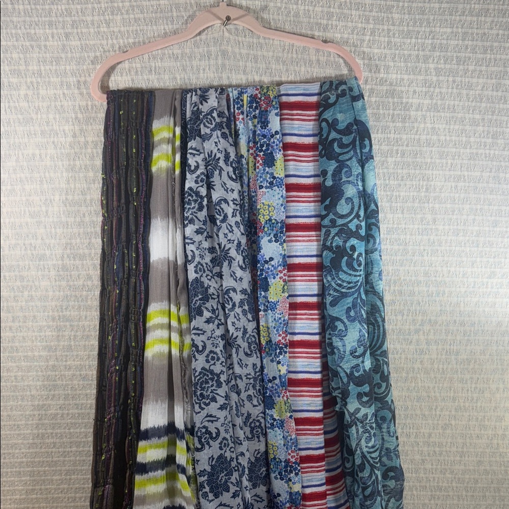 Colorful Patterned Scarves Set (6)
